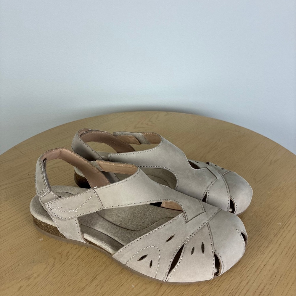 Earth Origins Leather Fisherman Closed Toe Sandals Womens 8.5W Woven Summer Boho
